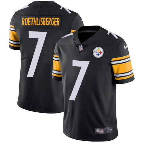 2019 Men Pittsburgh Steelers #7 Roethlisberger black Nike Vapor Untouchable Limited NFL Jersey